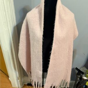 Hollister Blush Pink Fringed Wrap